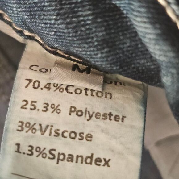 Women's High Waisted Bell Bottom Flare Blue Jeans M - Picture 3 of 4